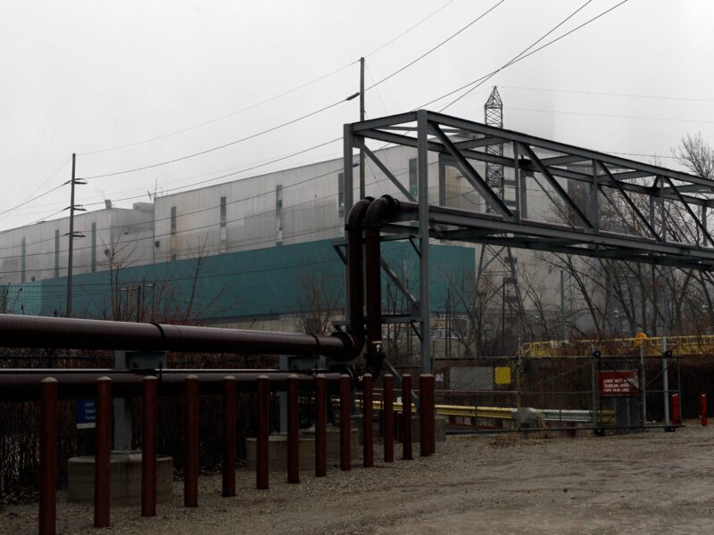 DTE Energy's coal-fired power plant in Monroe, Michigan.